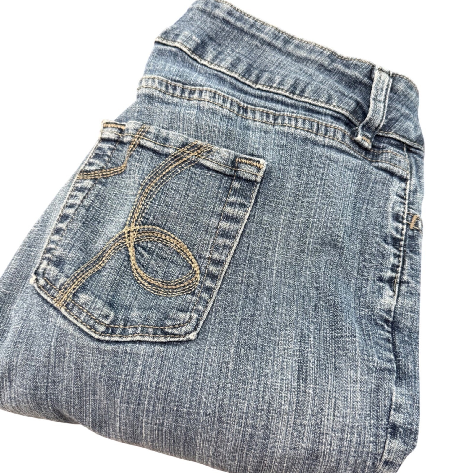 Riders By Lee Womens Blue Mid Rise Bootcut Jeans Medium Wash Size 6m 28x31